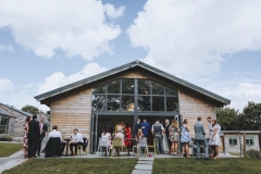 The Green Room Bar with guests mingling on the terrace
